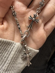 Ланцюжок у стилі Chrome Hearts з хрестом DS000071