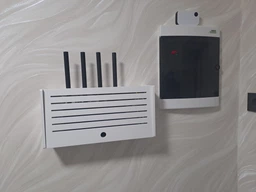 Полка для роутера Wi-Fi Линии коробка 40*20*10 см Белая фото от покупателей 2