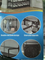 Вешалка стойка для одежды 160x112x46см Simple Coat Rack Double Row (71901SH734) фото от покупателей 3