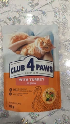 Вологий корм Club 4 Paws для дорослих кішок з Лососем в желе Преміум 85 г (4820215369015) фото від покупців 2