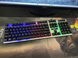 Клавиатура игровая проводная с LED подсветкой и оптической мышкой RGB USB Hoco GM-I8 Pro фото от покупателей 1