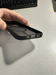 Протиударний матовий PREMIUM Soft-touch чохол з MagSafe на iPhone 14 Pro Чорний фото от покупателей 3