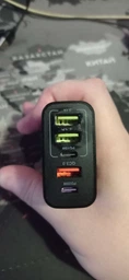 Мережевий зарядний пристрій PD 65W швидка зарядка Quick Charge 3.0 USB Type-C PD блок швидкої зарядки для IPhone IPad Apple Samsung Xiaomi юсб адаптер живлення для айфона телефона чорний (10077)