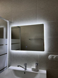 Зеркало с подсветкой для ванной комнаты настенное смарт зеркало светодиодное LED 60х80 см BRS фото от покупателей 1