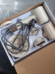 Фен для волос профессиональный Super Hair Dryer 5в1 белый + золотистый