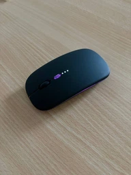 Мышь беспроводная мышка бесшумная двухрежимная bluetooth usb 2.4g оптическая для макбука ПК ноутбука мак компьютера и планшета аккумуляторная 2в1 с rgb подсветкой и индикатором уровня заряда черная сенсорная точная эргономичная 3 режима dpi фото от покупателей 2