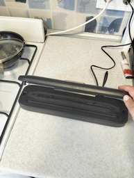 Вакуумный упаковщик для дома кухни Vacuum Sealer 01 вакууматор для еды продуктов питания сухих и влажных овощей и мяса прибор для упаковки пищи вакуумные упаковщики + комплект гофрированные пакеты 10 шт черный фото от покупателей 1
