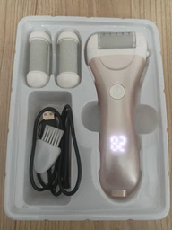 Пемза пилка для ног и пяток роликовая аккумуляторная Callus Remover 3W электрическая для шлифовки электропемза для педикюра USB желтая фото от покупателей 6