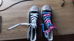 Кеды для девочек высокие с вышивкой Converse черные 38