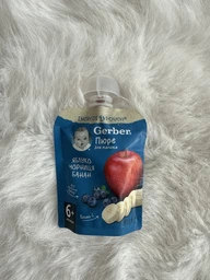 Дитяче пюре Gerber Яблуко, чорниця, банан 90г (1227025) фото від покупців 15