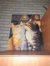 Набір для розпису по номерах Закохані котики, 40x50 см, КНО6526