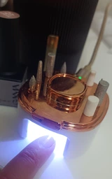 Профессиональный беспроводной фрезер для маникюра и педикюра Nail Machine 8809 машинка для маникюра и педикюра и УФ лампа + подарок 12 насадок, белый