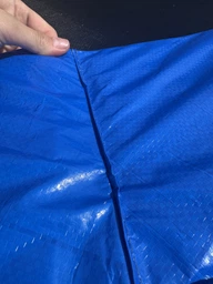 Батут Funfit 8ft (252 см) синий с внешней сеткой и лестницей: до 120 кг, для детей, взрослых, дачи, улицы фото от покупателей 9