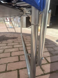 Батут Funfit 8ft (252 см) синий с внешней сеткой и лестницей: до 120 кг, для детей, взрослых, дачи, улицы фото от покупателей 3
