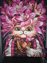 Картина по номерам Brushme Кошка в лилиях Марианна Пащук 40х50 см (BS54143)