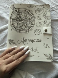 Кулинарная книга для записи рецептов, 100 листов рецептурных, Powder Kaiser, Malina Leather фото от покупателей 1