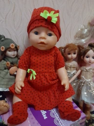 Одежда пупсу Baby Born - набор розовый боди, носки, шапочка фото от покупателей 2
