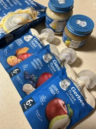 Дитяче пюре Gerber Pouch Яблуко та груша, 90 г (7613036345507) фото від покупців 11