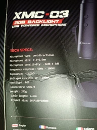 Игровой микрофон RGB XTRIKE XMC-03, USB 3.0, 1.5m, black
