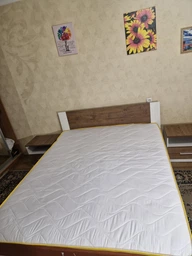 Кровать Мебель-Сервис Маркос с прикроватными тумбочками + ортопедический вклад 180х200 Дуб самоа