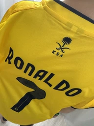 Детская футбольная форма Al Nassr (Аль Наср) Ronaldo 7 25/26, размер 22 (рост 120–125 см), желтая фото от покупателей 1