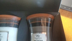 Набір свічок Woodwick Mini Fireside, Sand and driftwood, White teak