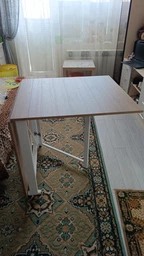 Стіл-книга трансформер Оріон 2 Ferrum-decor 750x1520x730 Білий метал ДСП Дуб Сонома 16 мм (ORI211) фото від покупців 1
