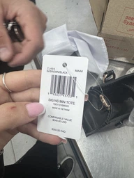 Сумка кросс-боди через плечо женская из натуральной кожи маленькая Coach Mini Tote In Signature Canvas BG-COA-69 Коричневая (195031937231) фото от покупателей 4