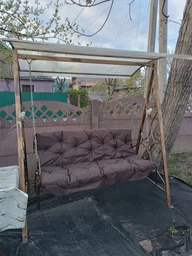 Матрас для качелей водоотталкивающий eGarden LOFT 150x110x8 стеганый коричневый