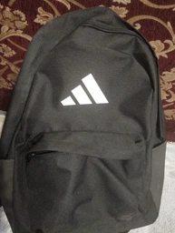 Рюкзак спортивный тканевый 27,5 л вмещает формат А4 Adidas Clsc Bars Bp IS7048 Black/Goldmt (4067901108286_5906751197486)