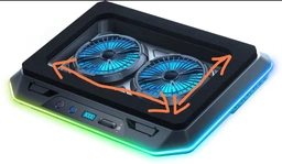 Охлаждающая подставка для ноутбука Dyxon MEGAFREEZE 15 Gaming Pro RGB Illumination Black (DXNMGFGP15B)