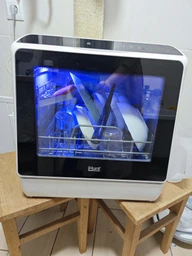 Компактная посудомоечная машина iHunt Bro Dishwasher Xpert, 6 программ, бак 5 л, 950 Вт, сушка, бело/чёрная фото от покупателей 1