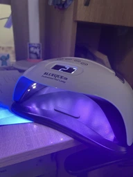 UV/LED шеллак лампа для маникюра SUN BQ V9 на 168 Ватт розовая фото от покупателей 2