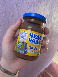 Упаковка пюре Чудо-Чадо Яблоко и слива без сахара с 4 месяцев 170 г x 6 шт (4820003688830)