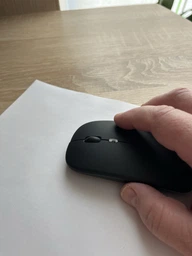 Беспроводная бесшумная аккумуляторная мышка с RGB подсветкой 1600DP Bluetooth 5.2 + 2.4 GHz тихая для ноутбуков пк планшетов плоская Slim фото от покупателей 2