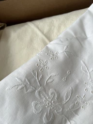 Круглая скатерть из вареного хлопка Limasso French 160 см. Snow White