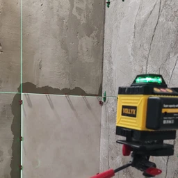 Лазерный уровень нивелир Laser Level 4D 2 аккумулятора 16 линий зеленый луч в кейсе желтый фото от покупателей 1
