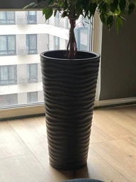 Горщик для квітів Form-Plastic Sahara Slim-40 сірий із вставкою (2724-055)