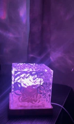 Ночник от USB куб звездное небо LED настольная RGB лампа 16 цветов для спальни и детской + пульт фото от покупателей 1