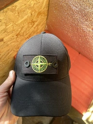 Кепка бейсболка с патчем Stone Island one size Черная