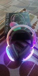 Наушники беспроводные накладные игровые детские SMY-580 Bluetooth RGB беспроводные со встроенным микрофоном, розовые фото от покупателей 8
