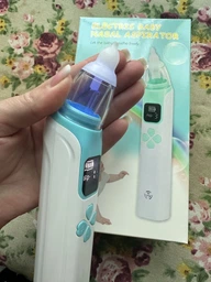 Електронний аспіратор назальний потужний для носа Electric Baby Nasal Aspirator соплеотсос електричний для новонароджених дітей з музикою білий