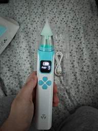Електронний аспіратор назальний потужний для носа Electric Baby Nasal Aspirator соплеотсос електричний для новонароджених дітей з музикою білий