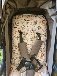 Матрацик - вкладиш у коляску Carrello (89х34 см) двосторонній бавовняний матрац DavLu, Зайчики на рожевому (car-000017) фото від покупців 3