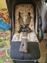 Матрацик - вкладиш у коляску Carrello (89х34 см) двосторонній бавовняний матрац DavLu, Зайчики на рожевому (car-000017)