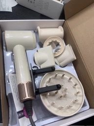 Фен для волос профессиональный Super Hair Dryer 5в1 белый + золотистый