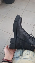 Женские демисезонные берцы кожаные высокие Teona 551 38 24.5 см Черные (ROZ6501019356)
