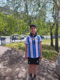 Детская футбольная форма сборной Аргентины Argentina Messi 10 25/26, размер 24 (рост 130–135 см), белая