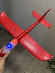 Літак планер метальний з кабіною, що світиться, UFT Touch Sky Plane Original 48 см G2 Red (G2Red) (4820176252418)