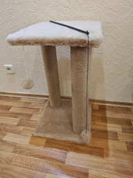 Дряпка для кота Мур-Мяу Гламур 37х37х64 см для кішок у джутовій мотузці Сірий